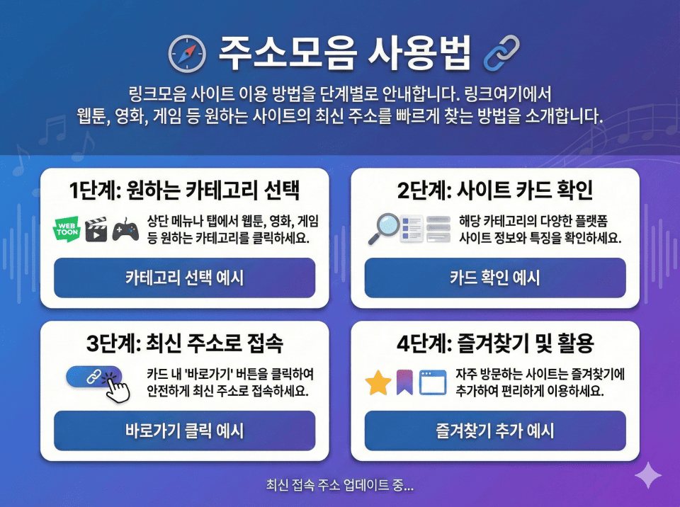 주소모음 사용법