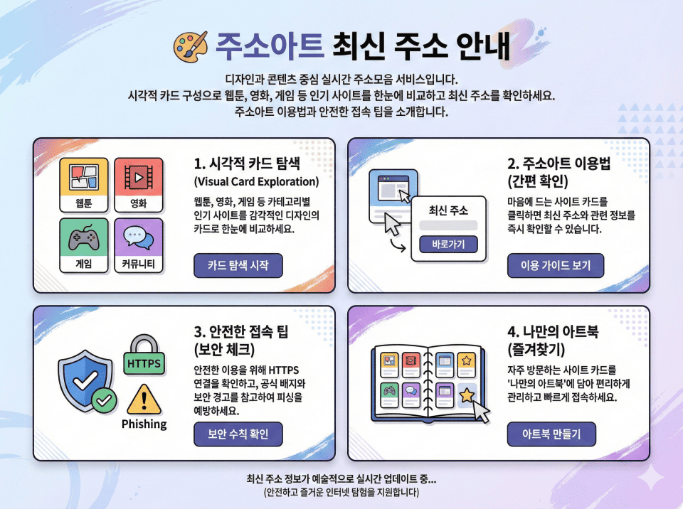 주소아트 최신 주소 안내