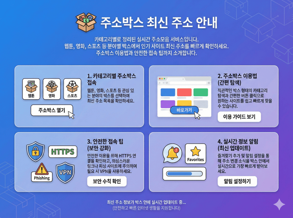 주소박스 최신 주소 안내