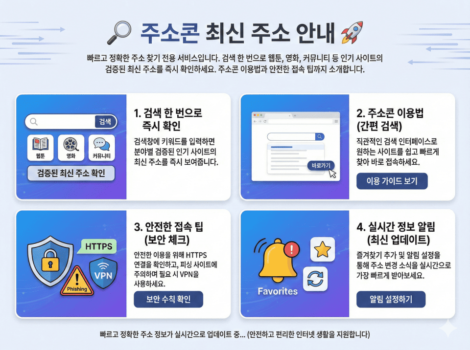 주소콘 최신 주소 안내