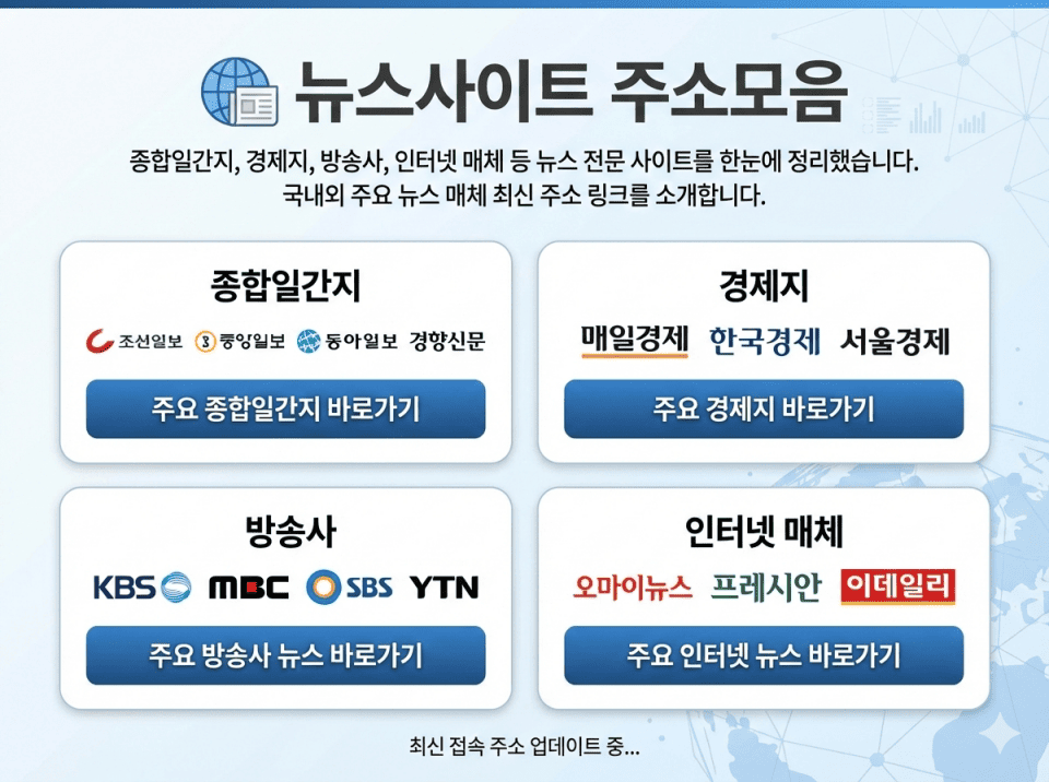 뉴스사이트 주소모음